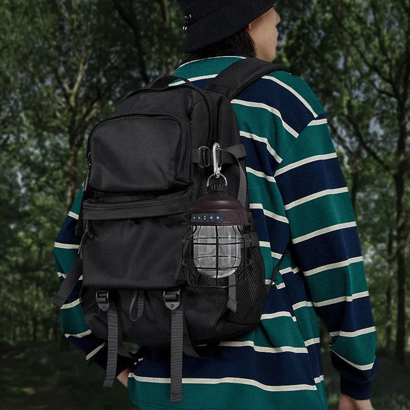 Wason New Retro Vintage Portable Rechargeable Yellow Light Camping Led Lantern Outdoor Atmosphere Camping Lamp