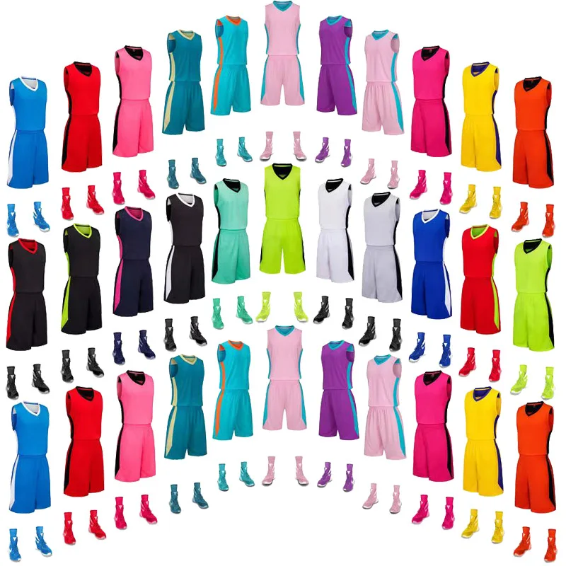 Basketball Uniform Adult Game Breathable and Sublimation Set Sports Team Uniform Large-sized Jersey Customization