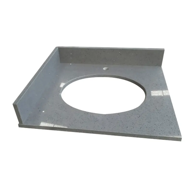 Sparking Grey Quartz Bathroom Vanity Tops