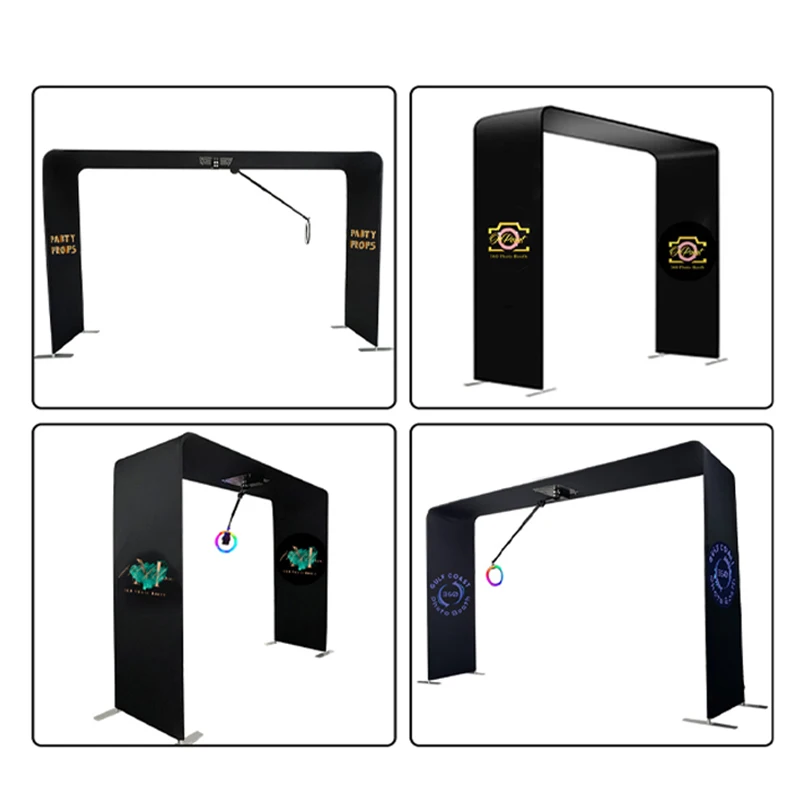 Top Spinner Top Photobooth 360 degree fill light machine camera portable photo booth 360 photo booth enclosure backdrop