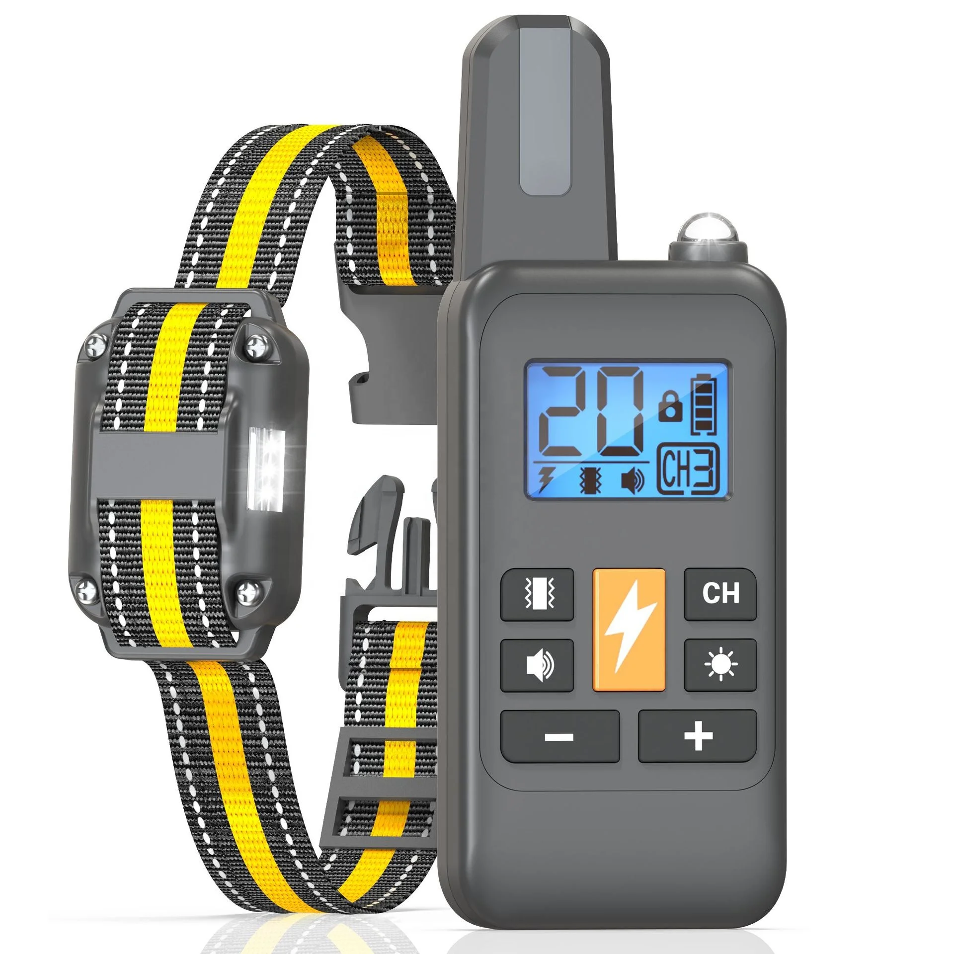 USMILEPET Dog Training Electric Shock Vibration Waterproof Pet Collar 800m Remote Control Anti Barking Stop Barker For Dog Train