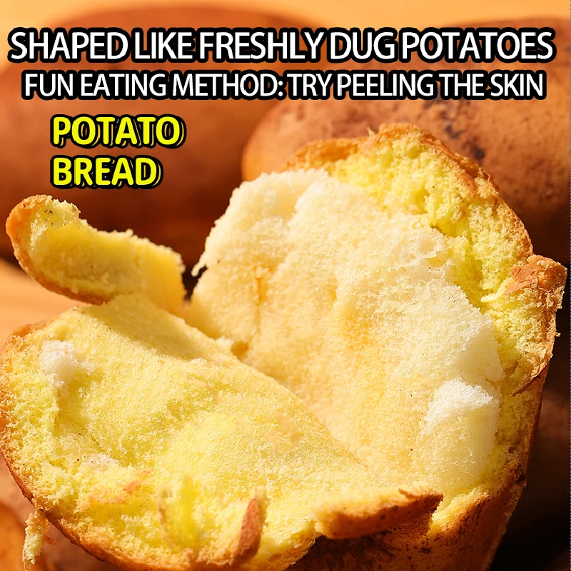 Wholesale Wheat Flour Bread Soft Sweet Tasting Sandwich Potato Shaped Bun Cake Trans Fatty Acid Free Salad Dressing Dim Sum