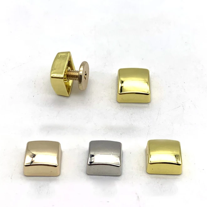 Factory Direct Sale Garment Studs Metal Square Shape Rivet For Leather Bag Garment