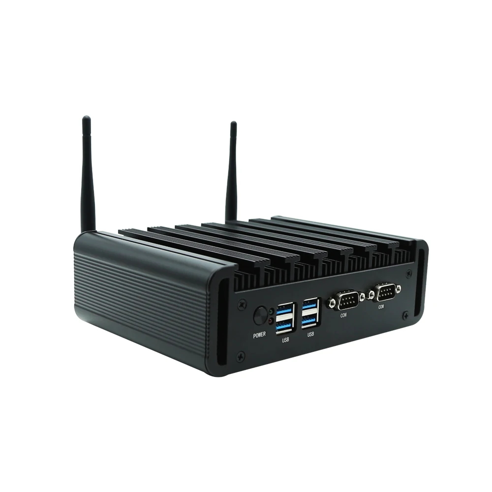 Eglobal 2*64GB D4 Fanless Mini Computer 10th Gen 4Cores Dual LANs Dual COMs Desktop Computer Three Display Business PCs