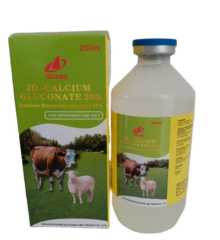 
Veterinary Medicine 100ml Solution Calcium Gluconate Liquid Injection 