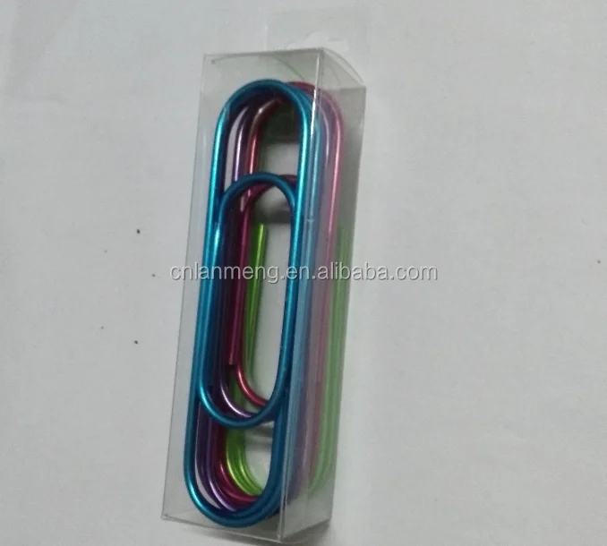 100MM size metallic color paper clips ,big size   jumbo  round  colored paper clips office stationery document file  clips