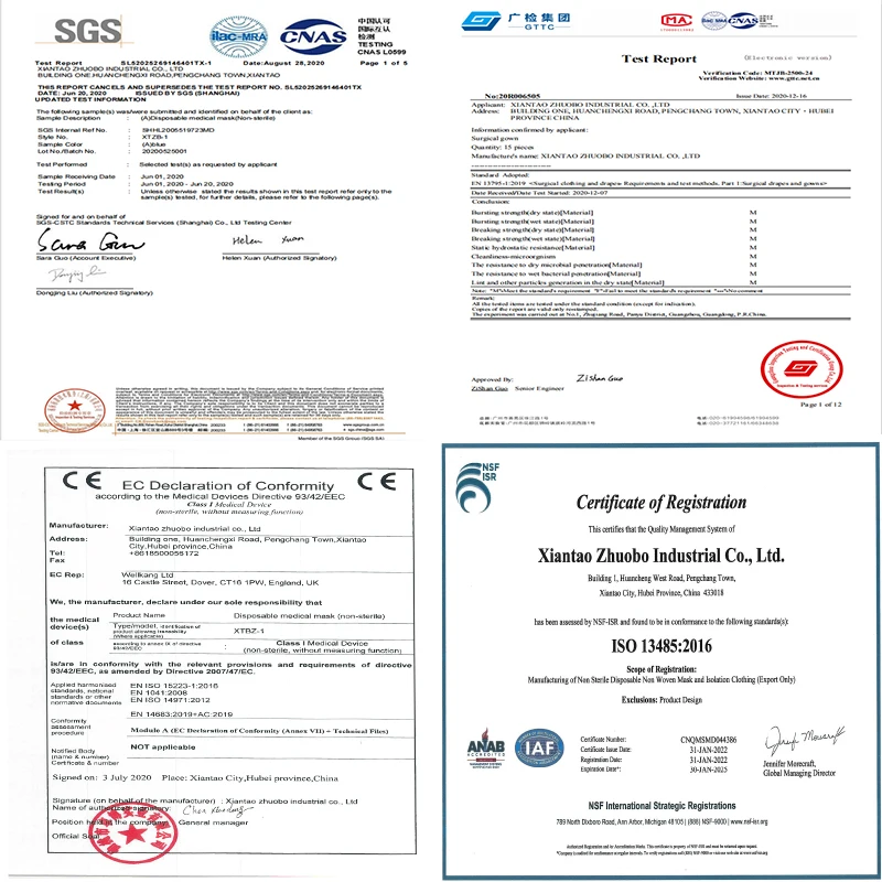 Facemask Surgical Cubrebocas Medical Disposable Mask in Stock Non-woven Earloop 3 Ply Customized Hubei Ultrasonic SGS 3 Years