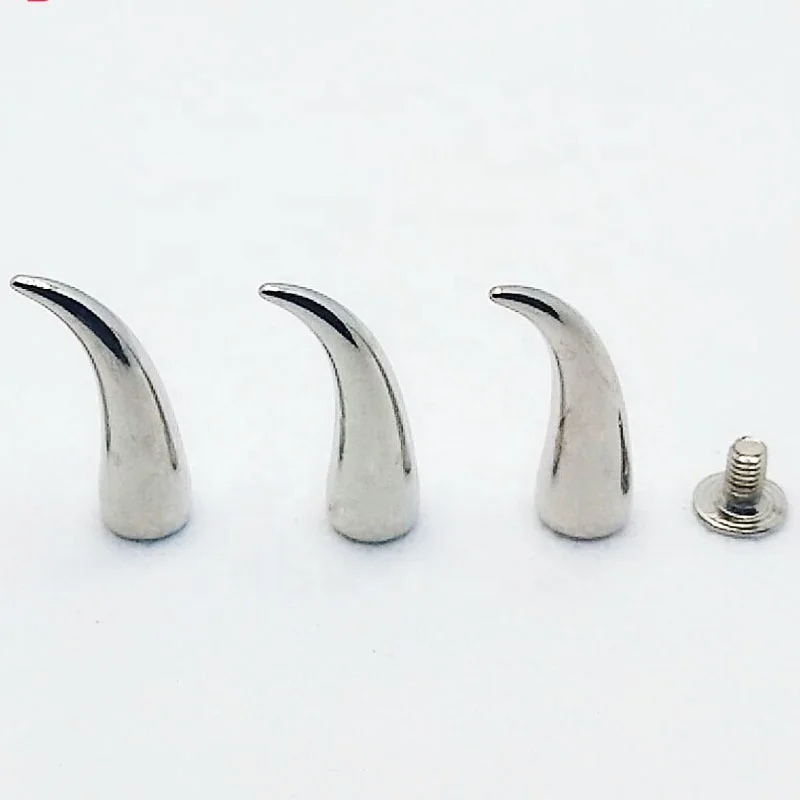Multiple Sizes Cone Spikes Screw back Studs Rivets Metal Tree Spikes Studs for Punk Style Clothing Accessories