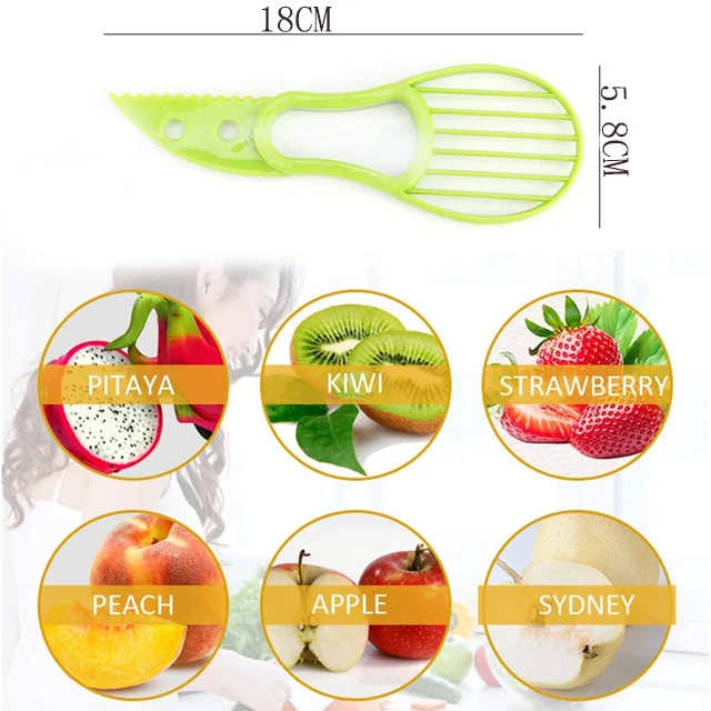 Plastic fruit avocado cutter knife corer kitchen gadget Kiwi slicer