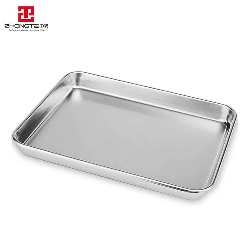 Food Grade Stainless Steel Wire Metal Mesh Cookie Sheet Set Baking Sheet Chef Toaster Oven Baking Tray / Baking Pan