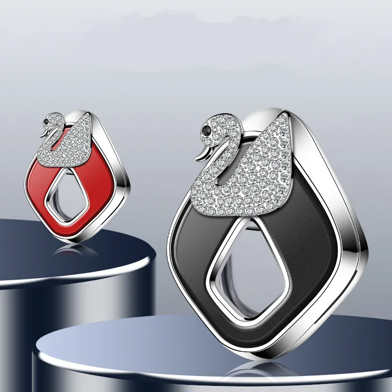 OEM Special Fashion Exquisite Arts Crafts Gift Texture Diamond Swan Design Fragrance Air Freshener Air Outlet For Car Use