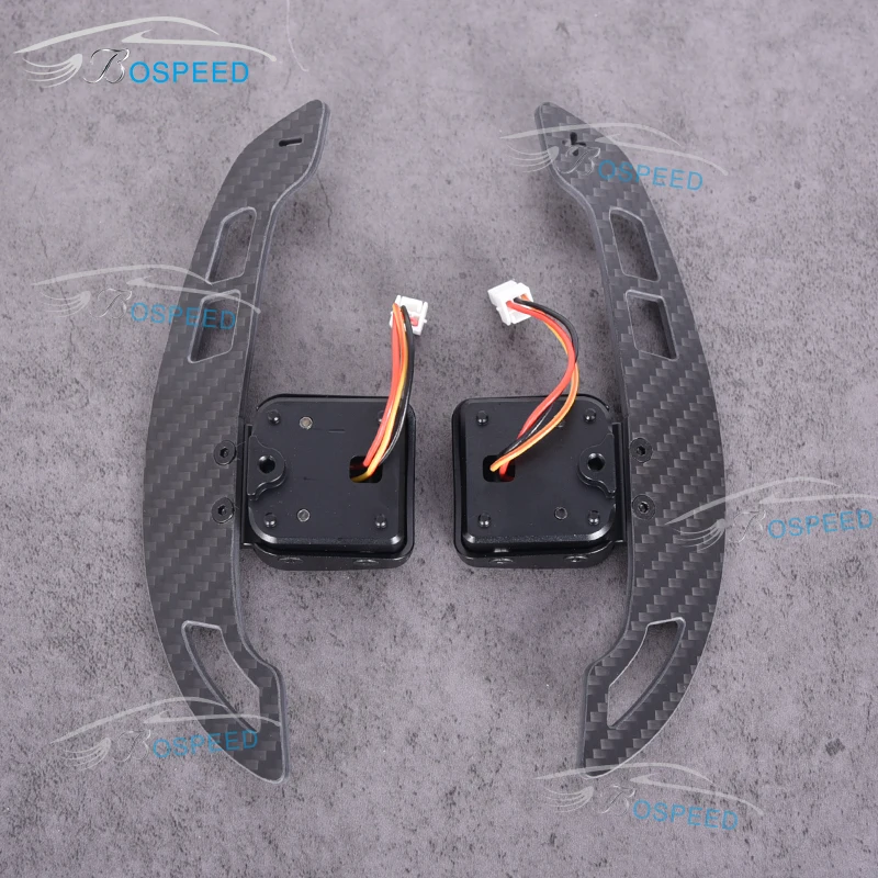 SK Custom Car Led Carbon Fiber Magnetic Paddle Shifters For Audi A3 A4 A6 A7 Q5 RS3 TT RS4 R8 Steering Wheel Extension Universal