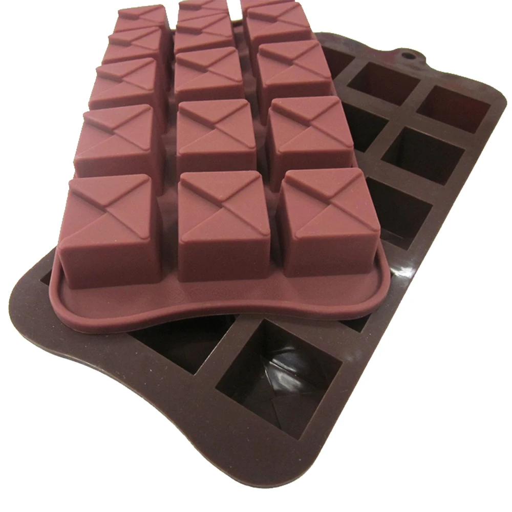 Pastry Piping Bags 15 Cavity Durable Non-stick Bakeware Baking Tray Molds Food Grade Silicone Chocolate Mould