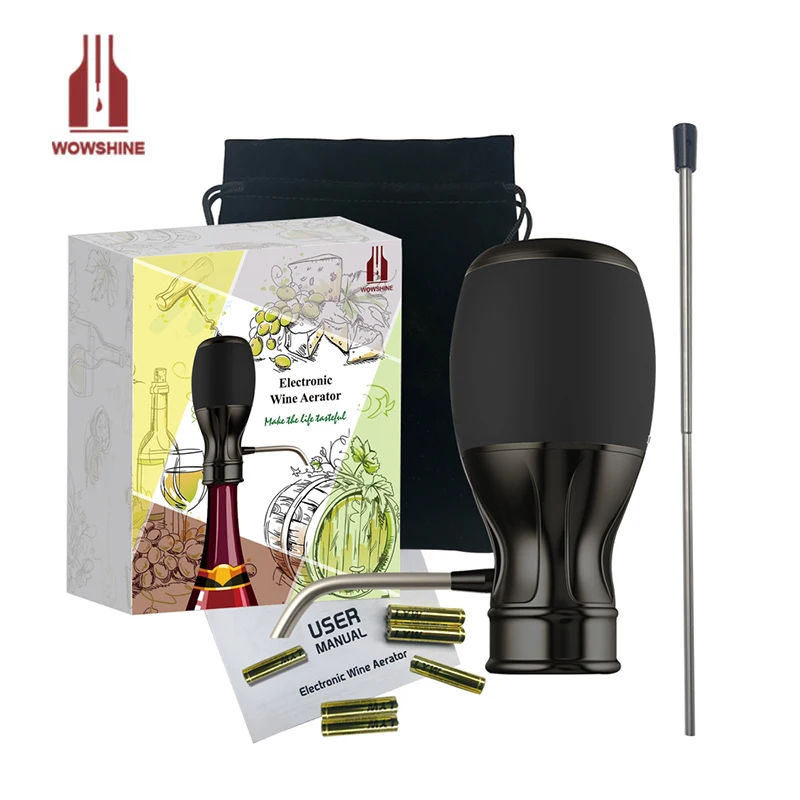 Factory Direct Shipping Black Color Electric Wine Aerator One Touch Aeration