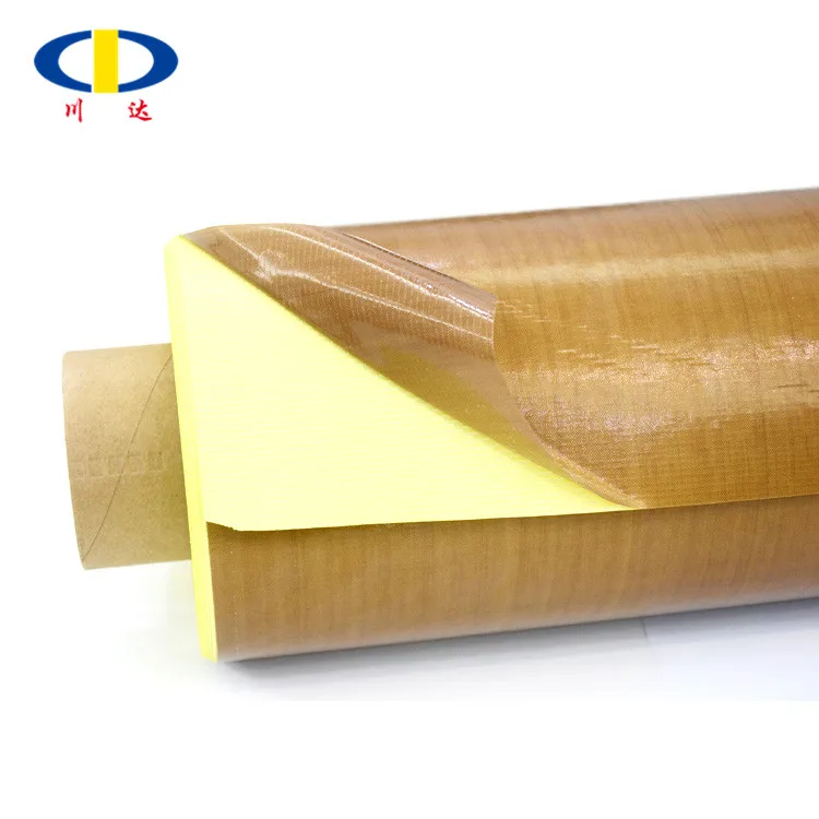 Customized Size Professional Pure Self Adhesive Tefloning  Fabric Sheet 0.13mm Ptfe Adhesive Tape