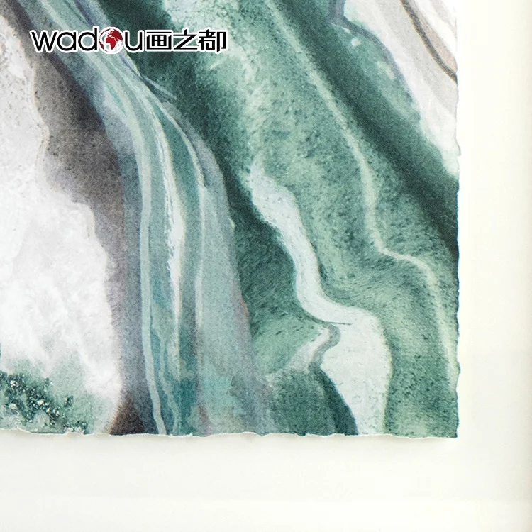 Framed Premium Quality Custom Wall Art  Abstract Home Goods Canvas Art Glass Colorpaper Framed Art For Home