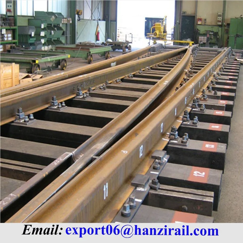 Steel Rail Track Turnout For Railway and Subways