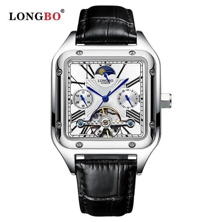 LONGBO 83259 private label watch classic waterproof manufacturer mechanical watches tourbillon watch for men