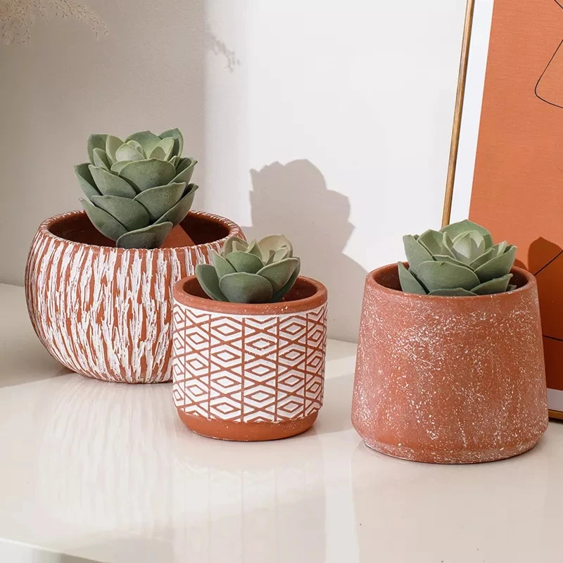 Nordic garden bonsai pot home decoration indoor and outdoor flower pot planting frame bulk cement flower pot