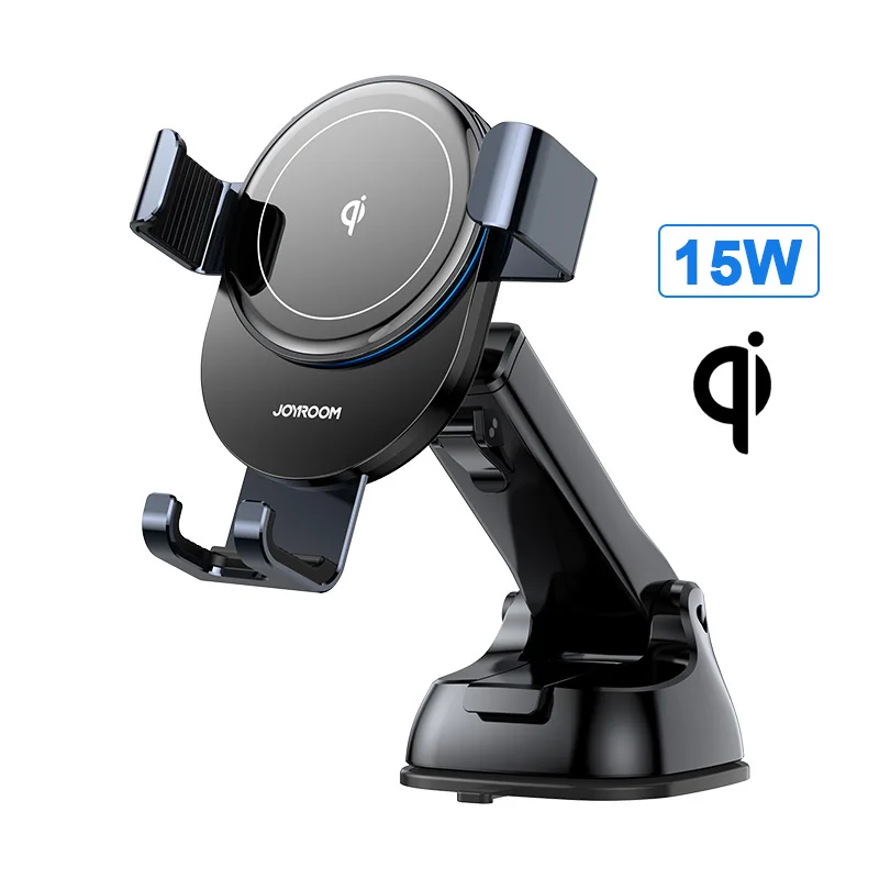
Joyroom FCC CE Gravity Car phone Mount Dashboard car Bracket QI 7.5W 10W 15W fast charging Wireless Charger Car mobile Holder 