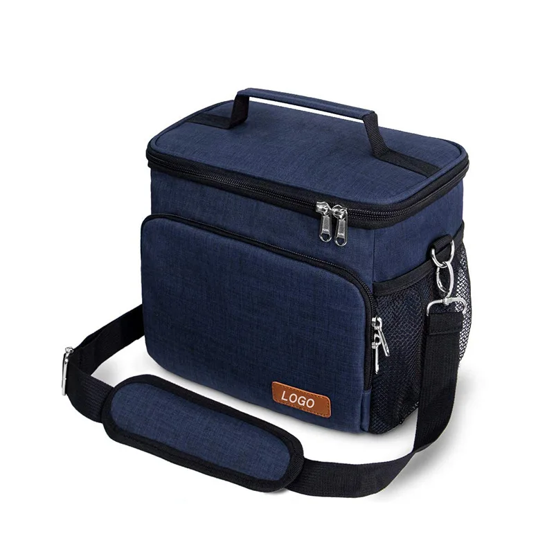 Factory large-capacity outdoor 600D Polyester tote cooler bag picnic Waterproof kids school lunch bag box