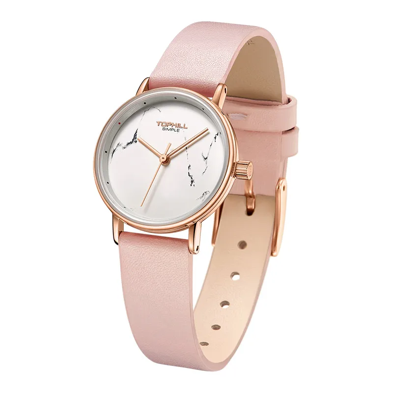 Elegant Slim Women Genuine Leather Strap Wrist Watch Lady Fancy Quartz Watches