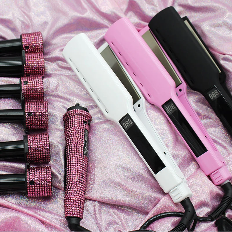 Custom Small MOQ Electric Flat Iron Private Label LOGO Digital Nano MCH Heating Hair Straightener Style Salon