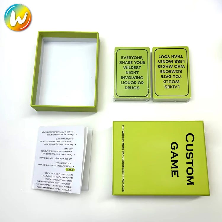 High Quality Printing Custom Drunk Party Playing Cards Games Family Adults Drinking Drunk Card Games for Couples with Box