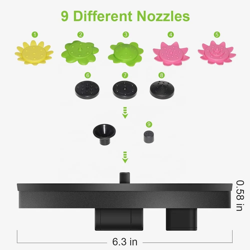 3W Solar Powered Water Fountain for Garden Bird Bath Patio Villa Amazon hot sales China Hai Mi factory