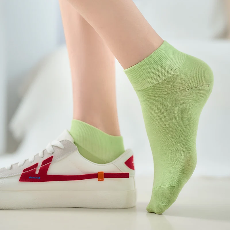 High Quality Women Socks  Solid  Cotton Socks Custom Super Soft Breathable Socks OEM ODM Wholesales