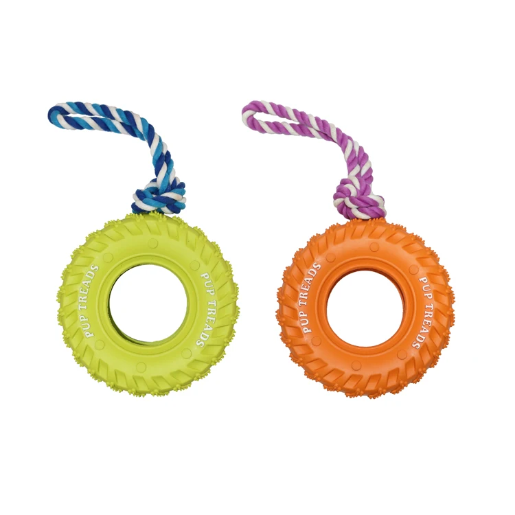 Thinkerpet Durable Rubber Rope Chewy Cheap Pet Tire Dog Toy