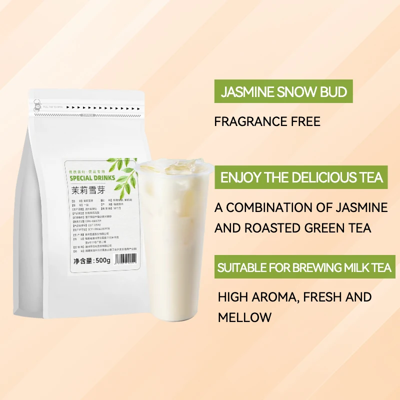 2024 Flavor-free Xueya Jasmine Green tea loose leaf milk tea shop fruit tea wholesale