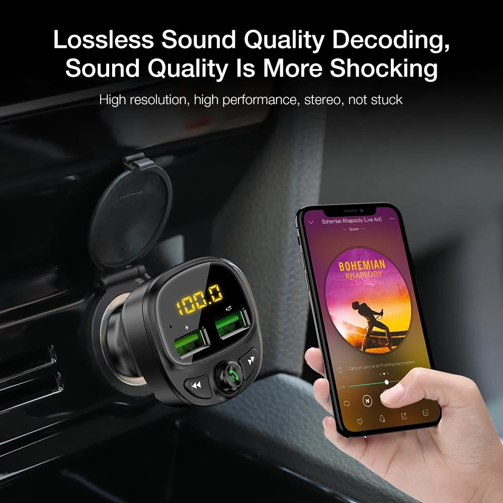  Бесплатная доставка Прямая поставка MP3-плеер поддержка FM-передатчика автомобильное зарядное устройство Mini USB 2