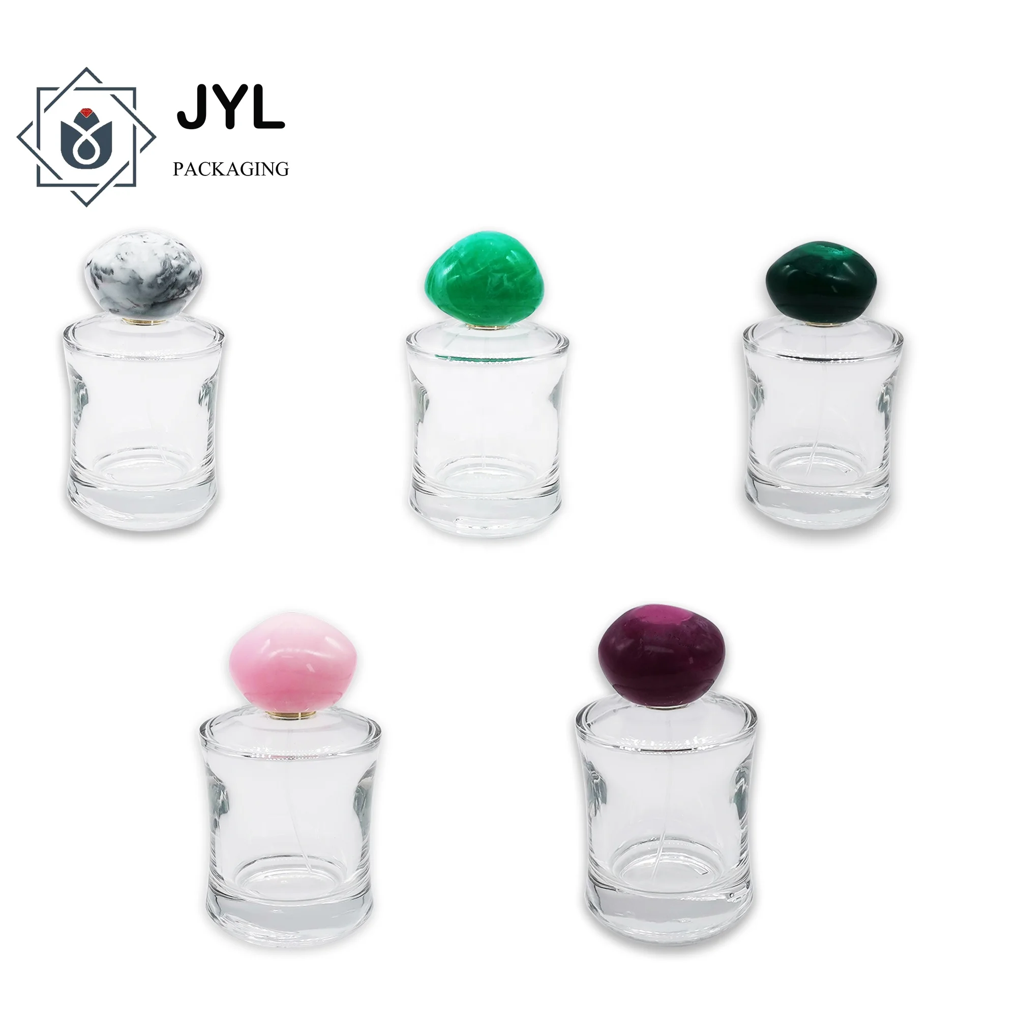 Custom tapa resina ball cover round marble marbled resin perfume cap for perfume bottle