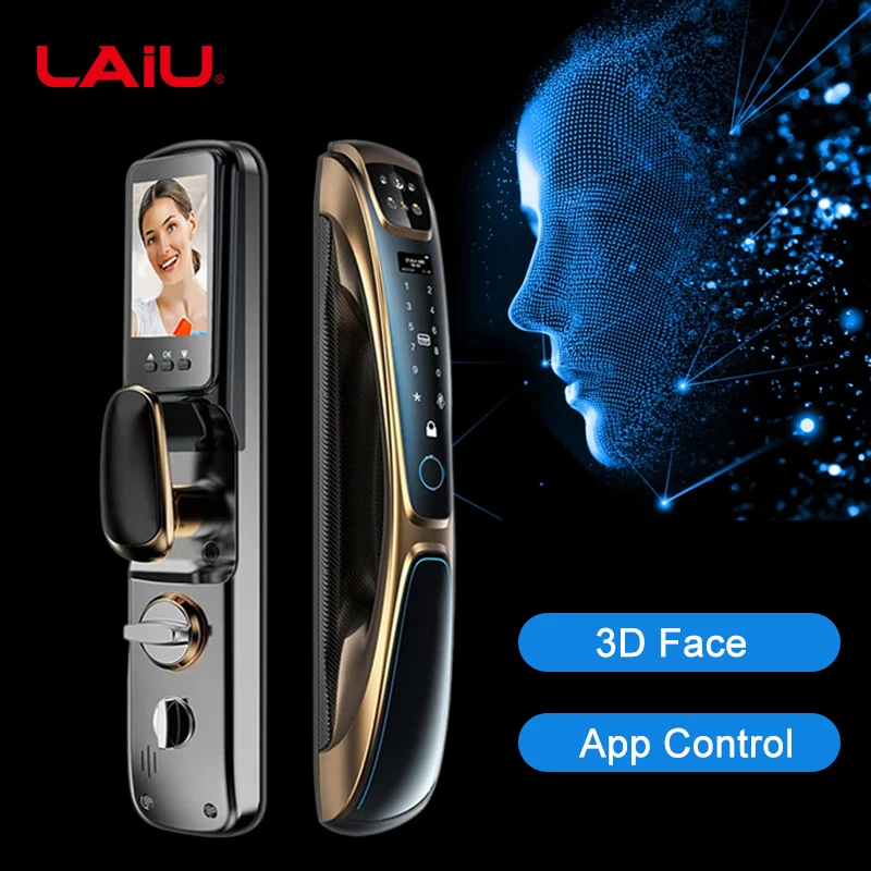 LAIU Luxury Reconocimiento Facial Usmart Go Face Lock Smart Door Lock with App