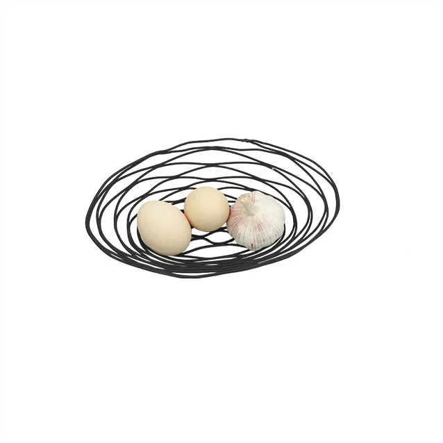 Factory price modern simple metal wire baskets fruit egg storage basket