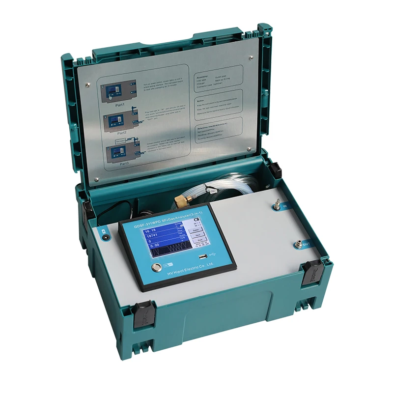 HVHIPOT GDSF-311WPD Portable SF6 Gas Purity Dew Point Tester SO2 H2S CO HF CF4 Gas Analyzer (All in one)