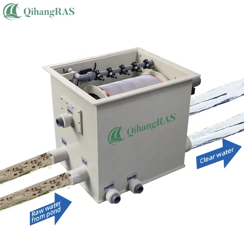 QihangRAS рыбоводство 110 В аквакультура вращающийся барабанный фильтр для пруда кои