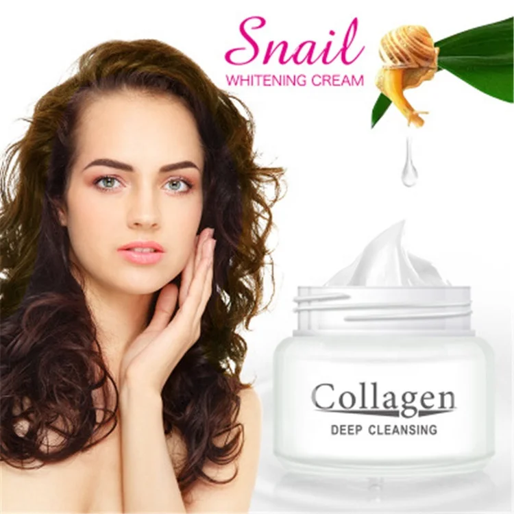 Free Sample Skin Care Collagen brightening Moisturizing Snail Extract Whitening Cream