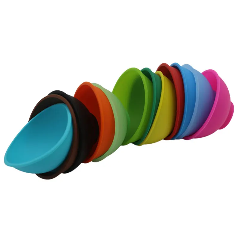 Round Silicone Rubber Pinch Bowls Mini Silicone Mixing Bowl Wax Container for Butane Slick Oil and Herb