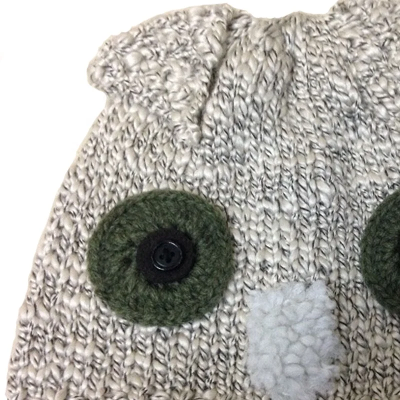 3D Animal Owl Shape Thermal Winter Warm Cable Knit Beanie Hat