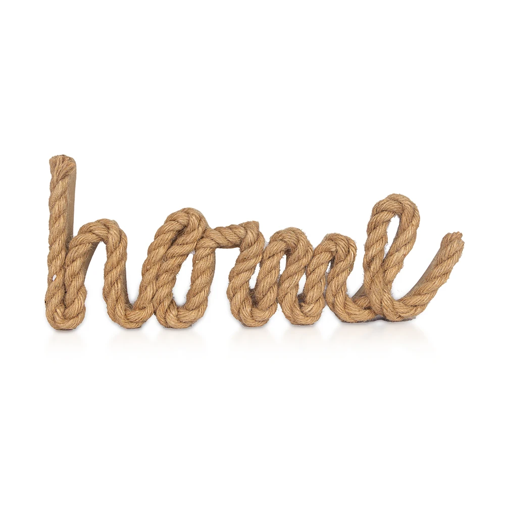 
Love home word hemp rope wooden desktop tabletop home decor 