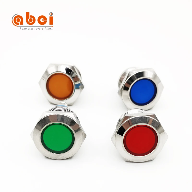 19mm 22mm LED Indicator light 6V12V24V110V220V Waterproof High brightness signal indicator signal lamp