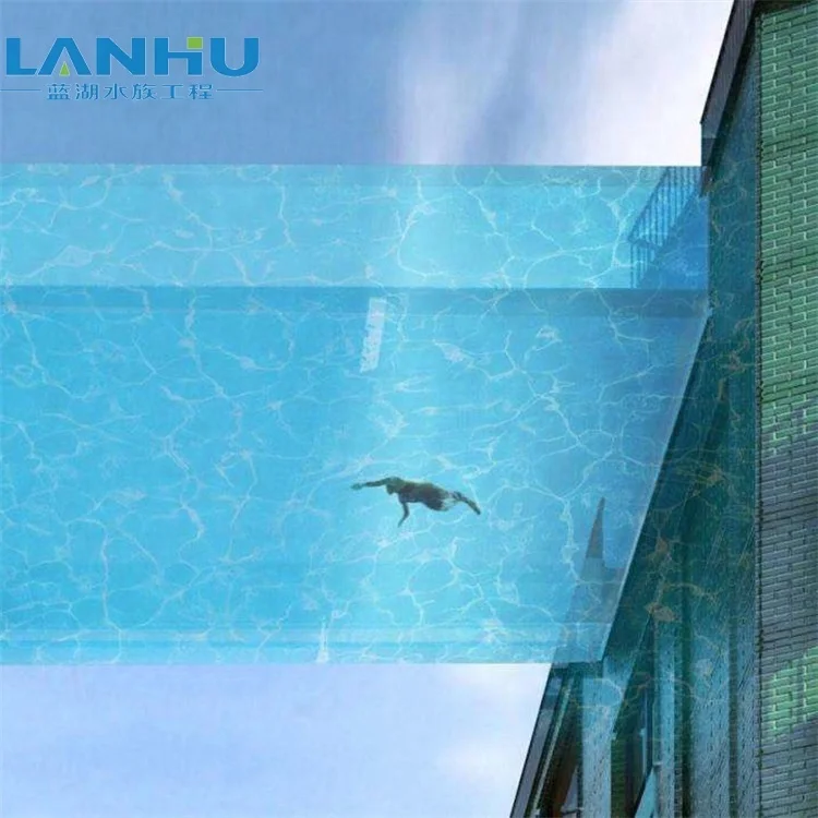 China supplier transparent plexiglass acrylic sheet super large one time cast acrylic vanishing edge for swimming pool