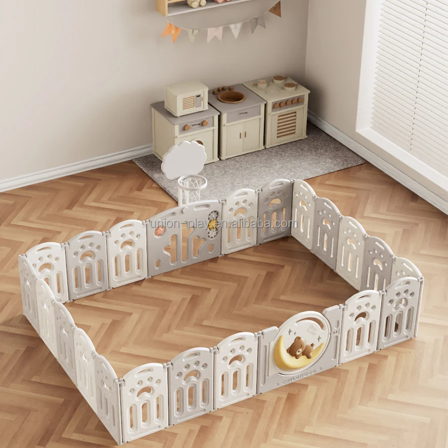 Multi-Combination Luxury Toddler Playyard Indoor Foldable Game Play Yard Baby Safety Plastic Fence Kids Playpens For Children