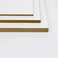 1220 x 2440mm White melamine board Laminated MDF board for Furniture