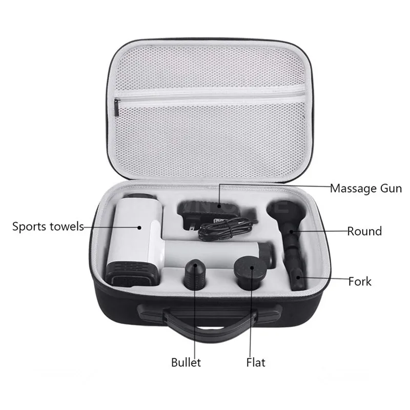 Custom Portable Massage Gun Storage Bag, Organizer Scratch Proof Anti Shock Dust-Proof Massage Gun Case