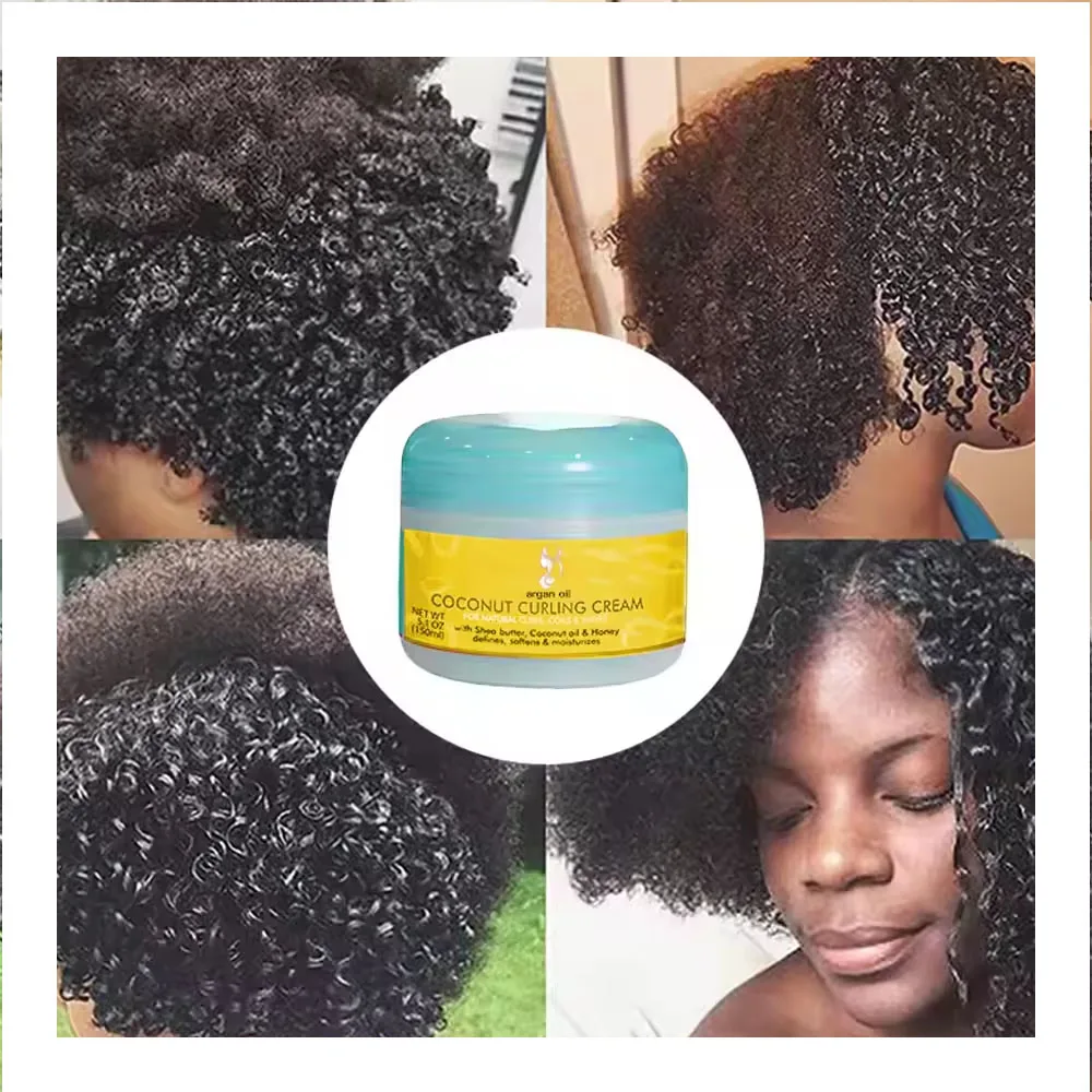 Custom Cosmetics Product Organic Gel Wax Hair Curling Cream Moisture Defining Curl Cream For Natural Hair