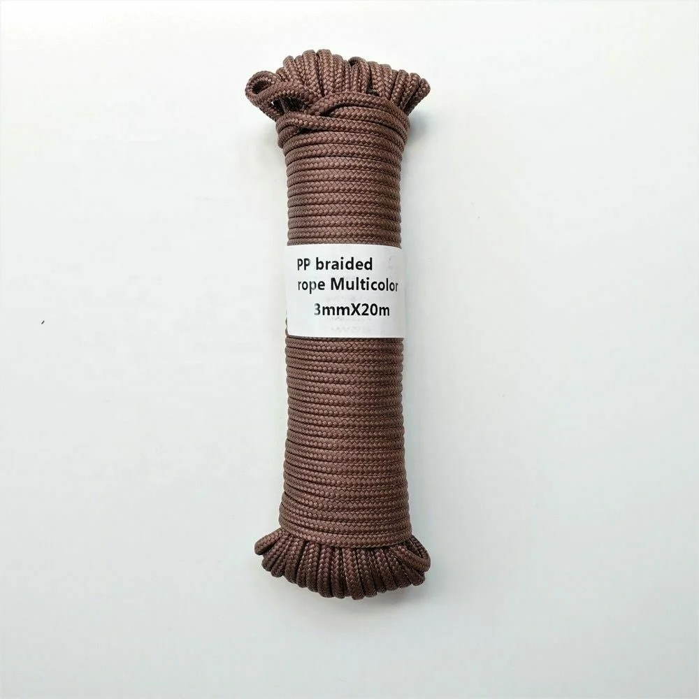 Braided PP Clothes Line Packing Ropes For Home Decoration DIY Hang Tags Outdoors 3mm*20m