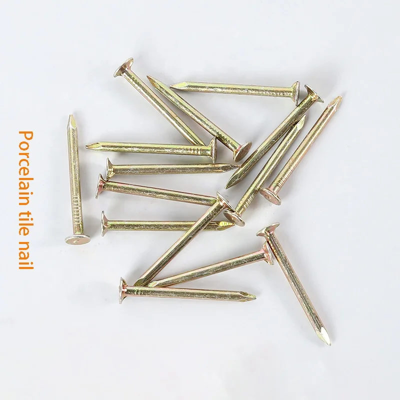 Hot sale decoration Hardware High strength Special porcelain tile nails round steel nails iron nails